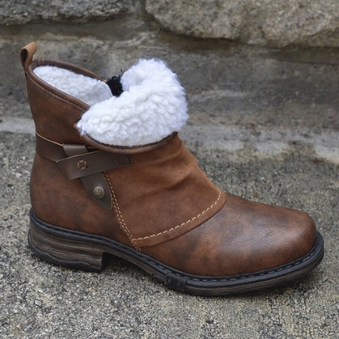 Bottes femme doublure chaude avec fermeture éclair - Image 3