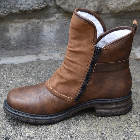 Bottes femme doublure chaude avec fermeture éclair - Image 4