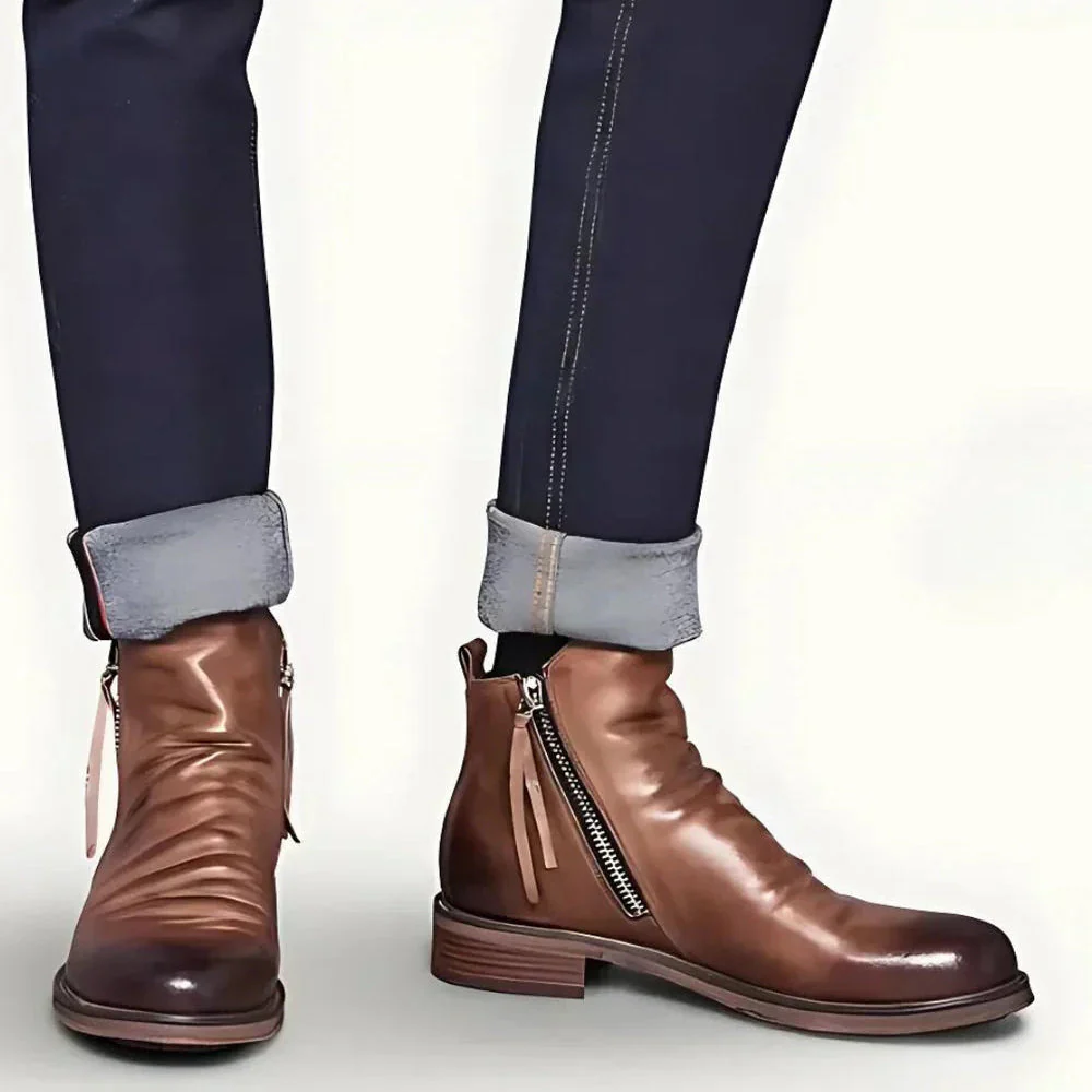Bottines homme légères fermeture éclair latérale - Image 3