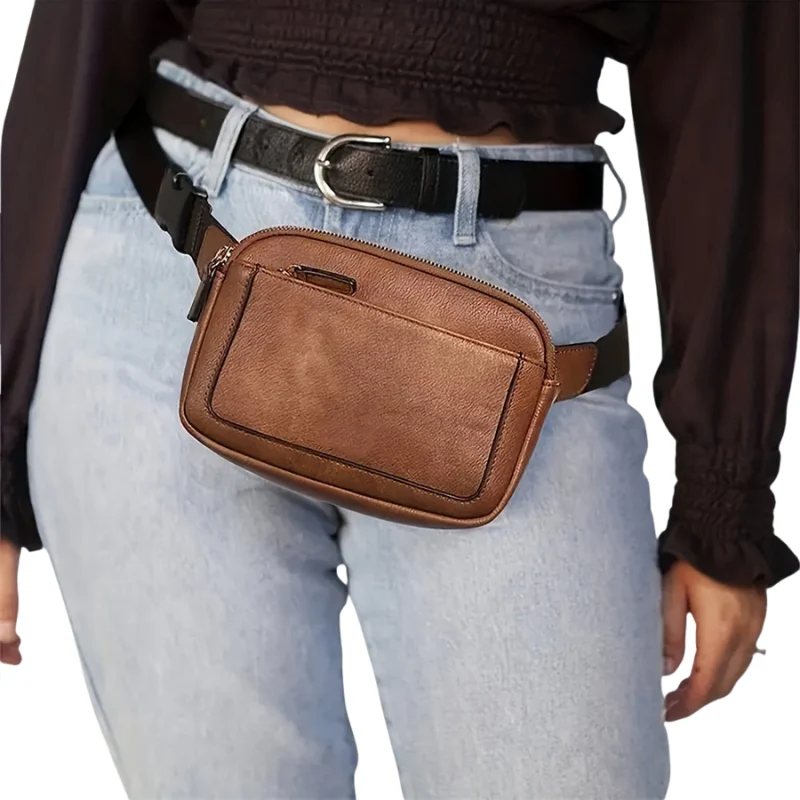 Sac bandoulière avec fermeture éclair + bandoulière ajustable - Image 4