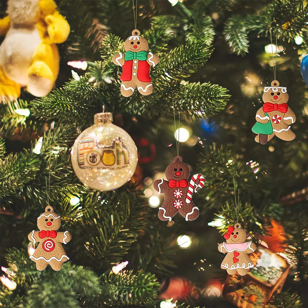Ensemble de décorations de Noël en pain d'épices, 12 pièces - Image 4