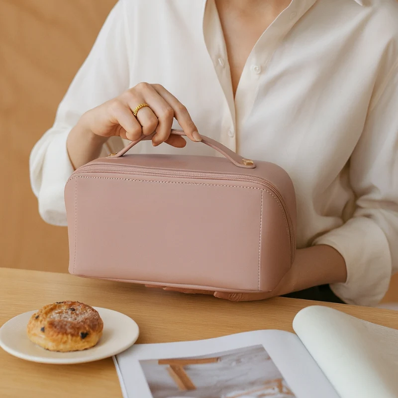 Trousse cosmétique grande capacité avec poches à fermeture éclair - Image 5