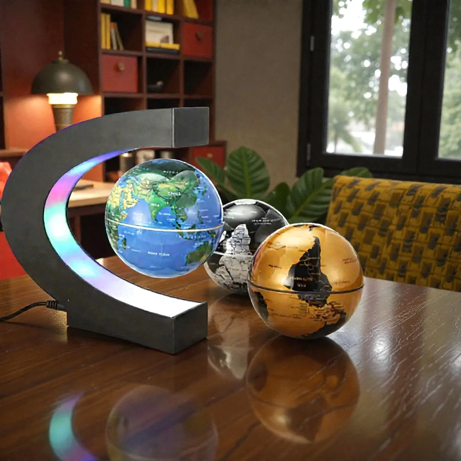 Lampe de table globe LED à lévitation magnétique - Image 5