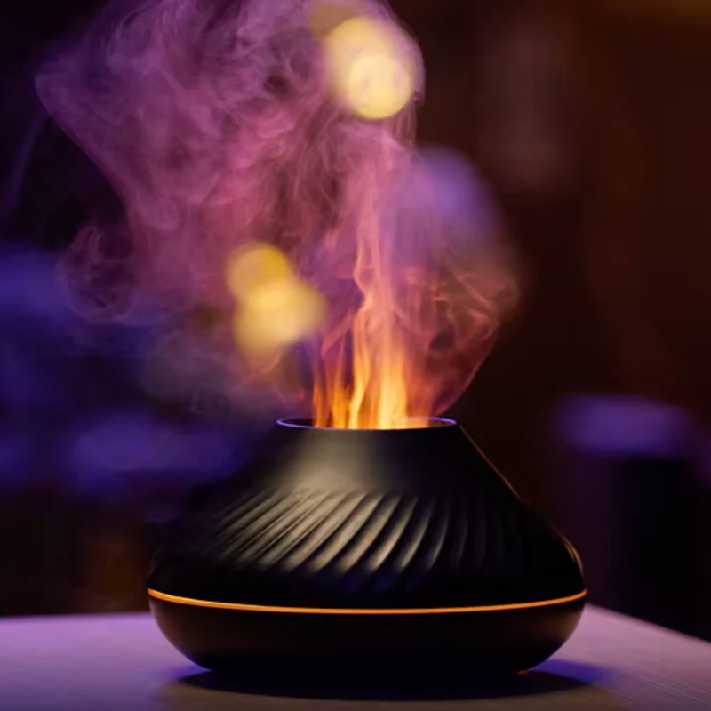 Humidificateur d’huile USB avec flamme LED multicolore - Image 4