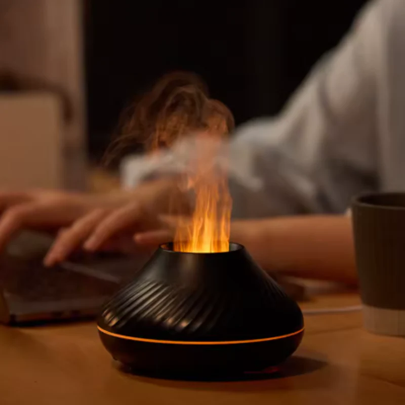 Humidificateur d’huile USB avec flamme LED multicolore - Image 6