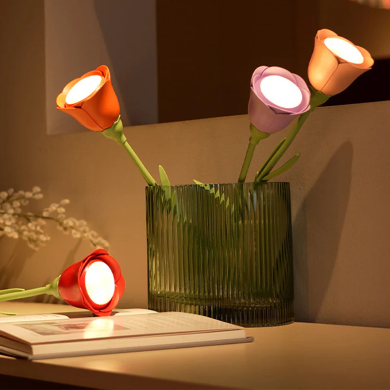 Lampe de table LED portable rose - Image 5