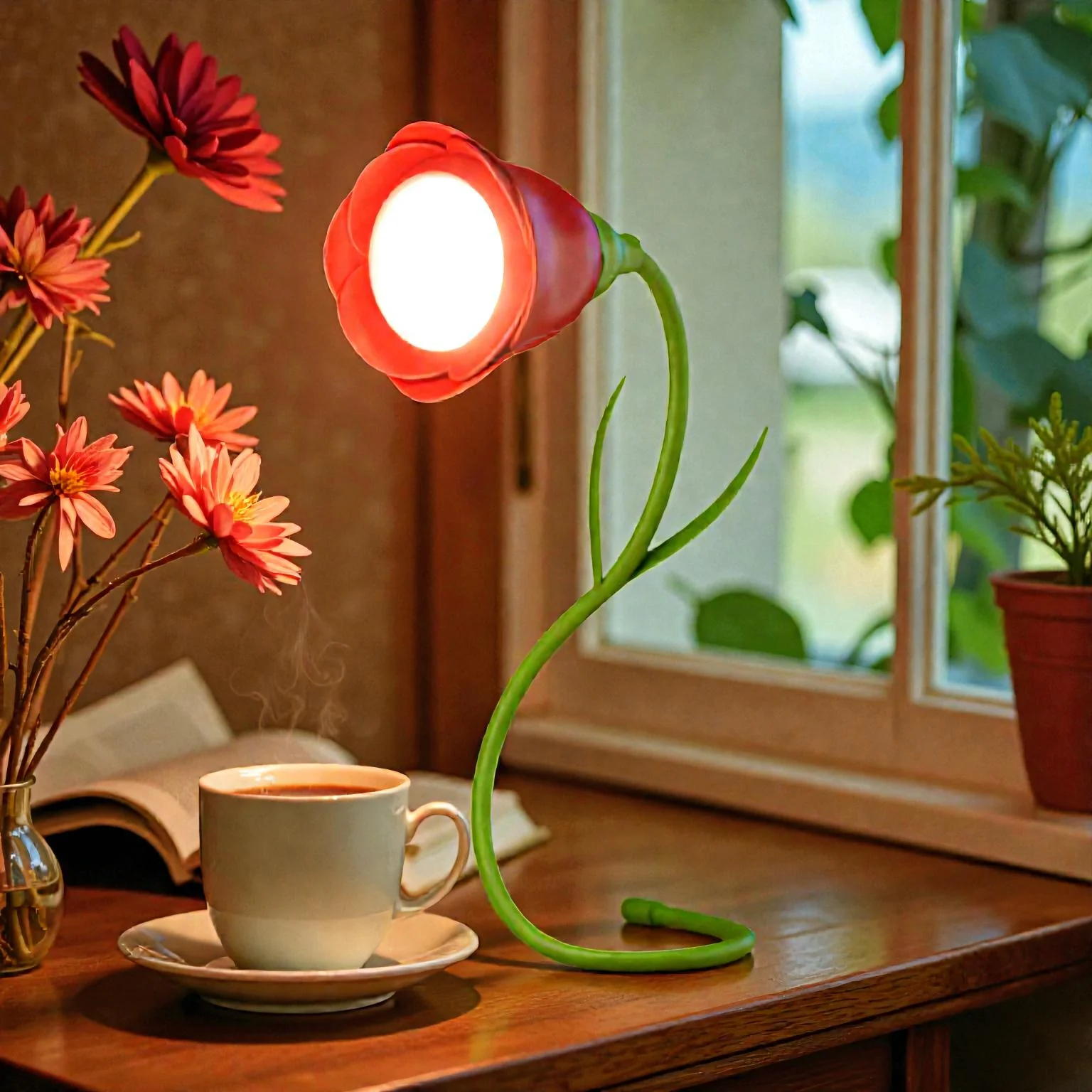 Lampe de table LED portable rose - Image 7