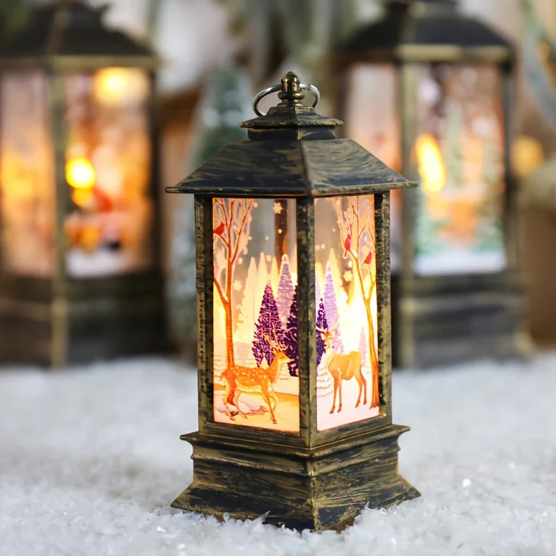 Bougeoirs festifs à lumière du vent, décorations de Noël chaleureuses - Image 2