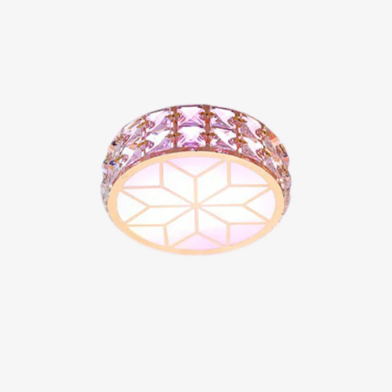 Suspension plafonnier LED ronde en cristal - Image 3