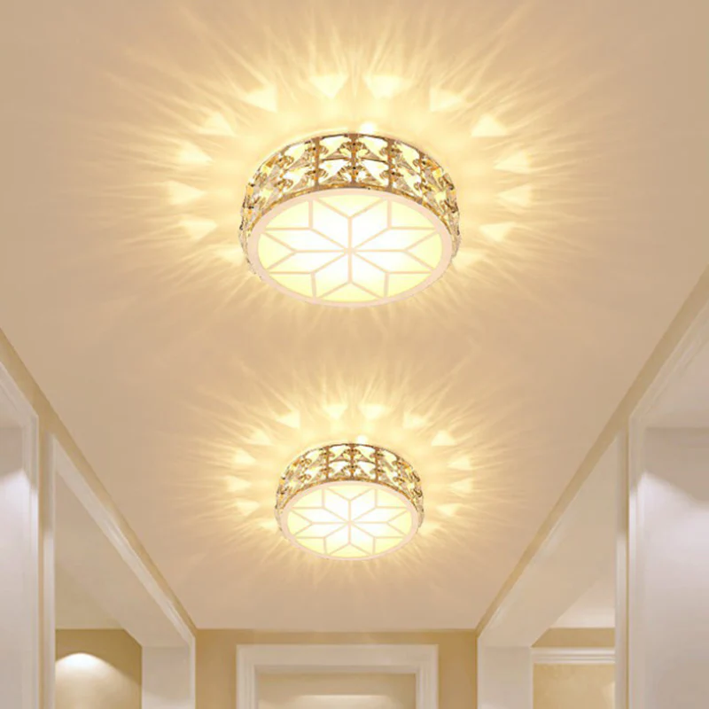 Suspension plafonnier LED ronde en cristal - Image 5