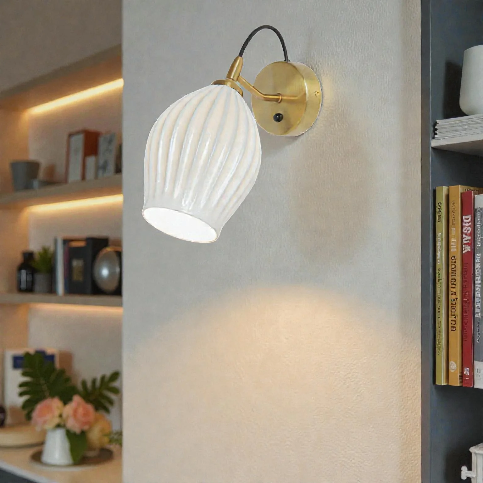 Applique murale LED en céramique nervurée - Image 2
