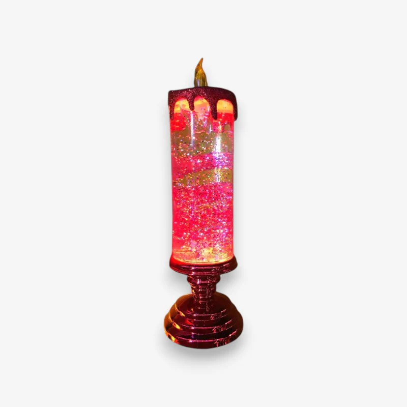 Bougie LED pailletée effet tournoyant - Image 4