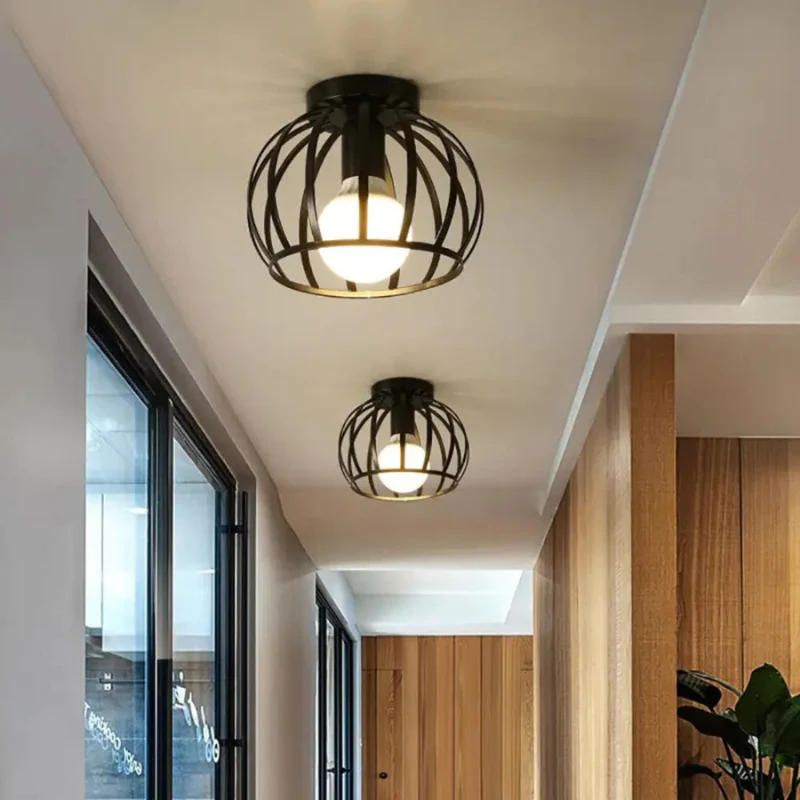 Plafonnier LED rond intérieur en métal - Image 4