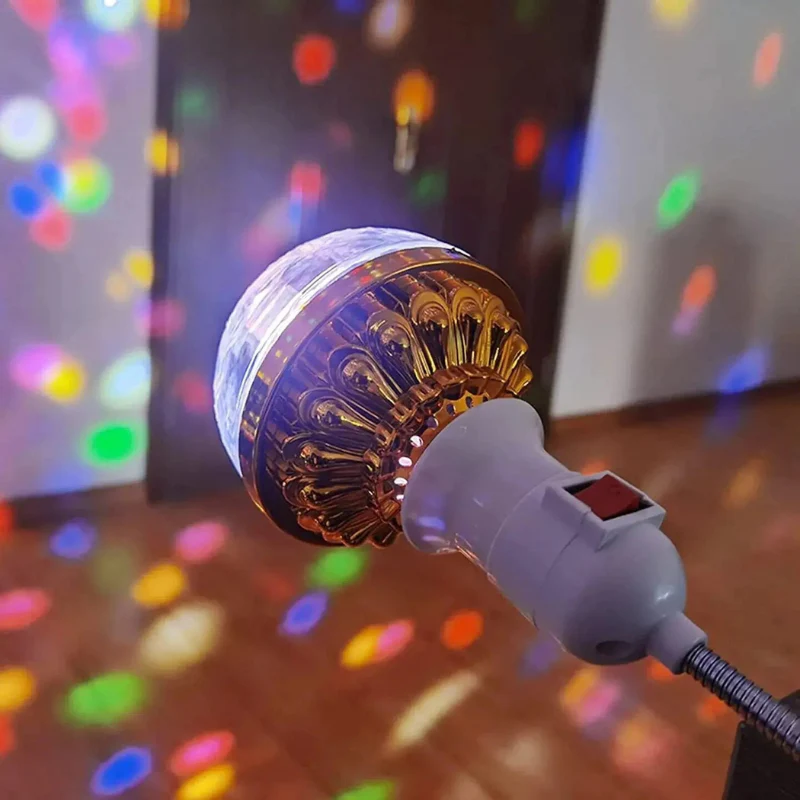 Ampoule LED ronde multicolore rotative - Image 3