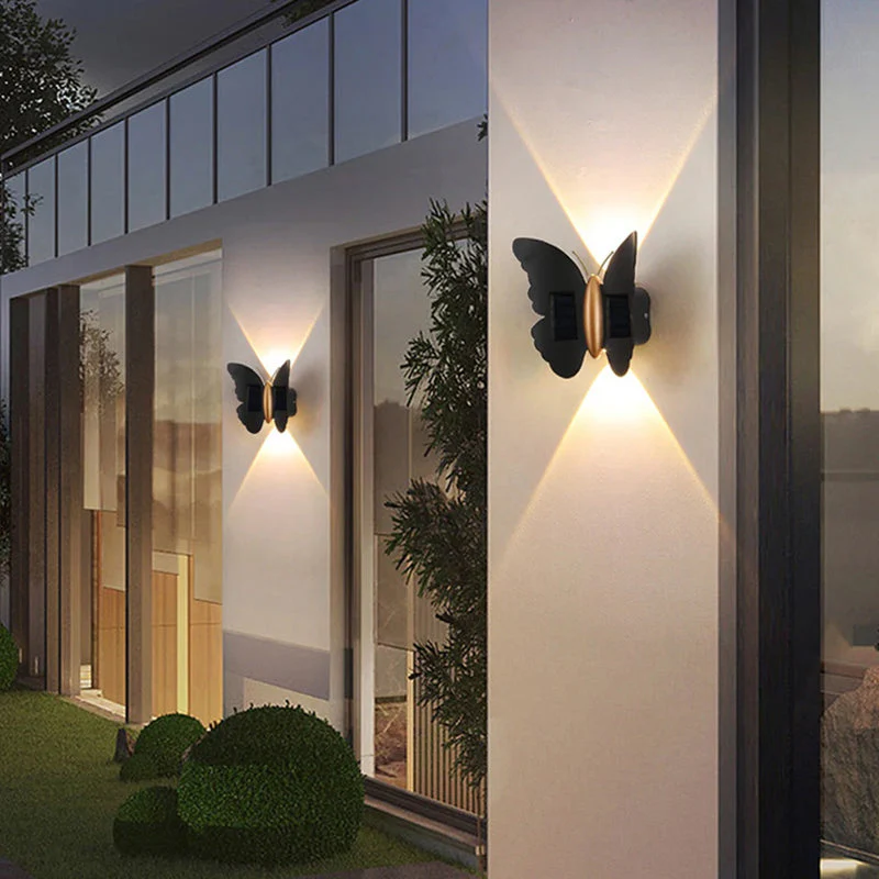 Lampe murale solaire papillon avec capteur de mouvement - Image 2