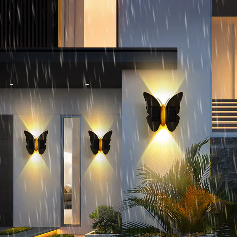 Lampe murale solaire papillon avec capteur de mouvement - Image 3