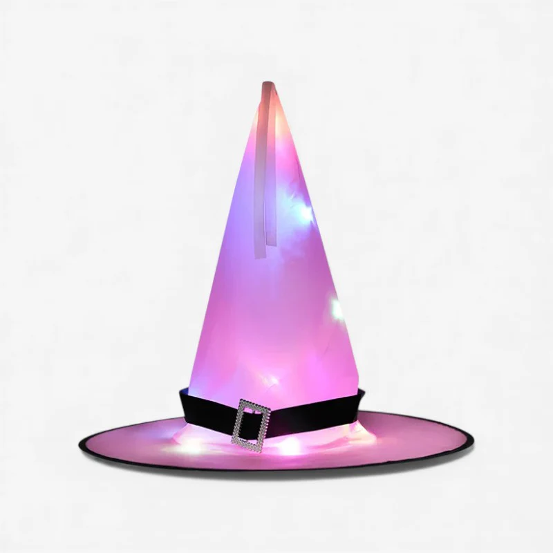Chapeau de sorcière LED étoiles pour Halloween - Image 4