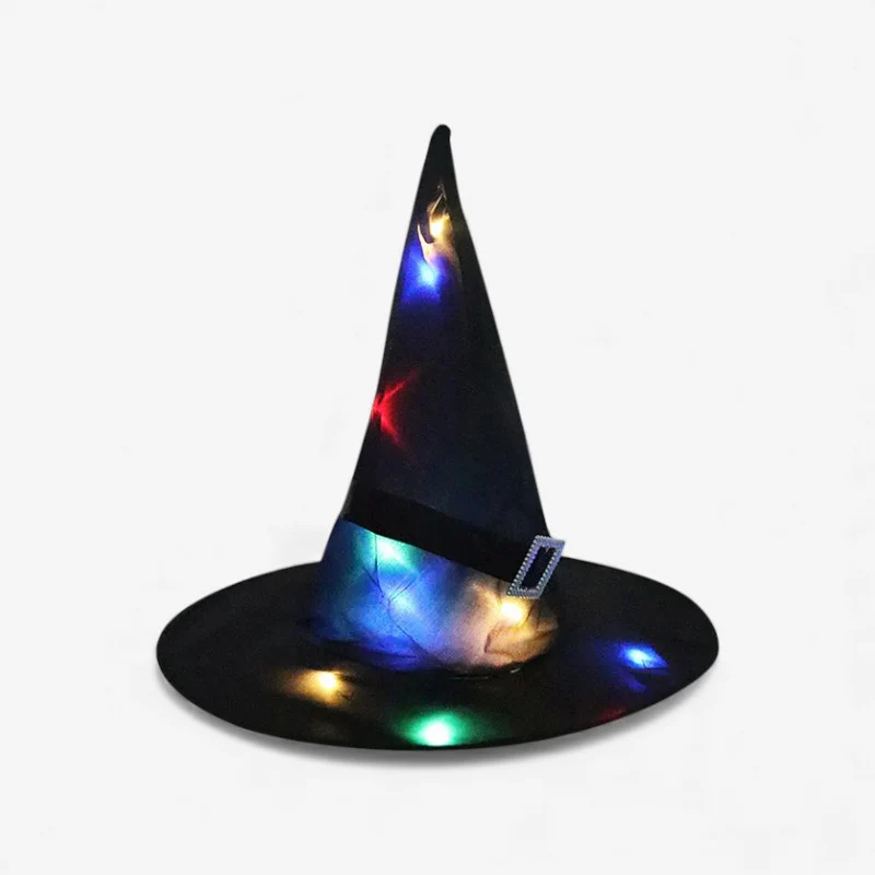 Chapeau de sorcière LED étoiles pour Halloween - Image 5