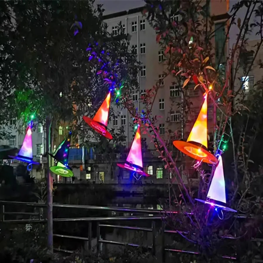 Chapeau de sorcière LED étoiles pour Halloween - Image 7