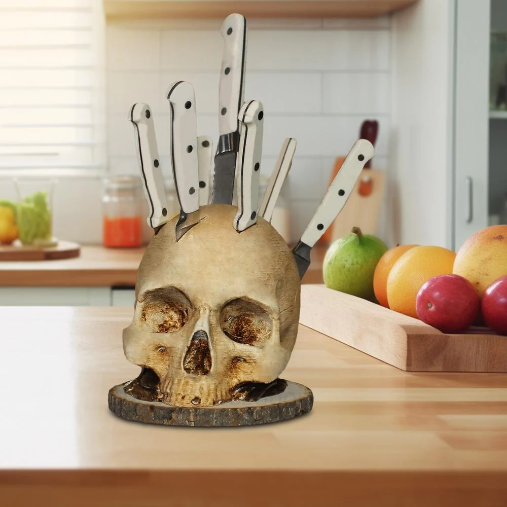 Porte-couteaux tête de mort gothique - Image 2