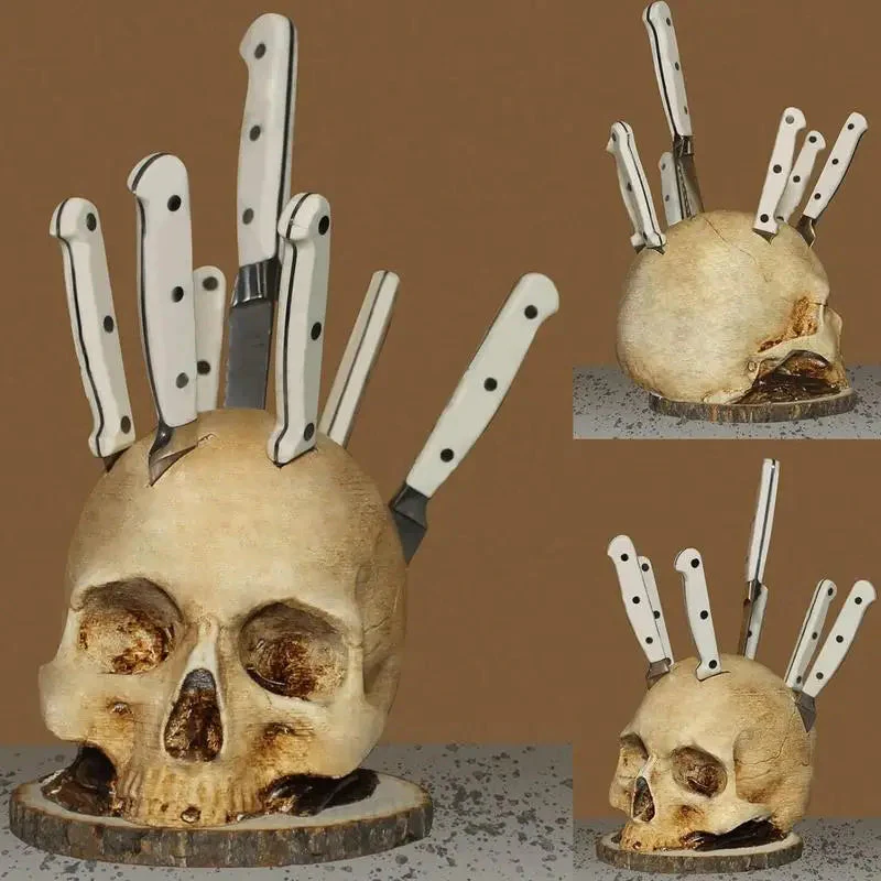 Porte-couteaux tête de mort gothique - Image 4