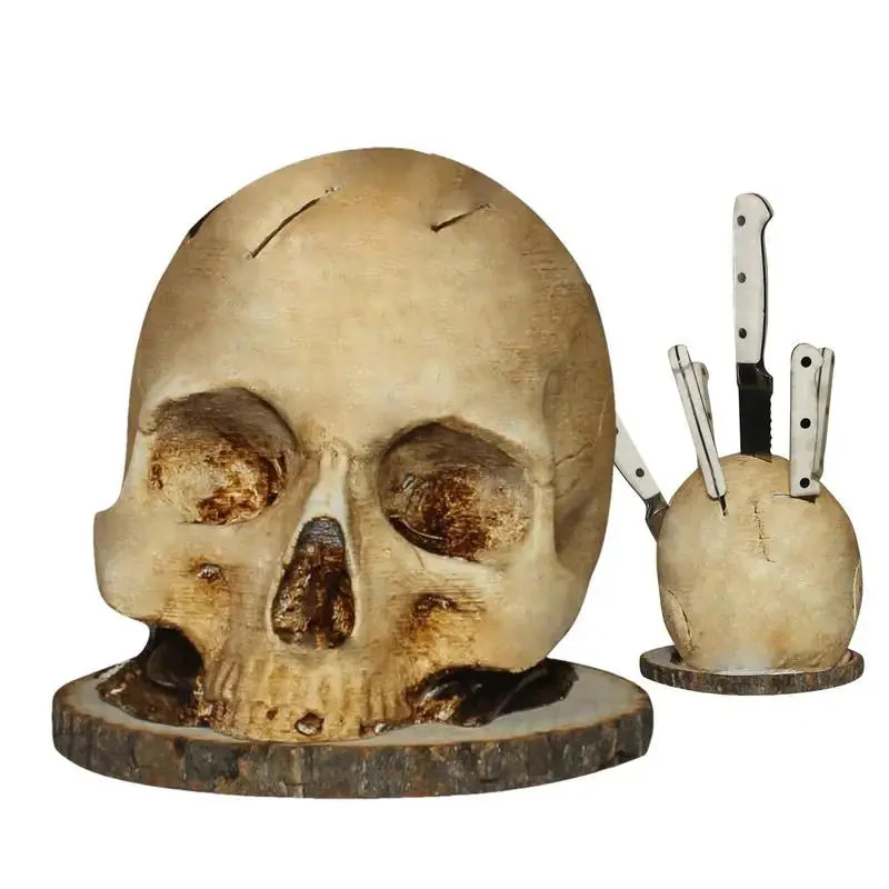 Porte-couteaux tête de mort gothique - Image 5
