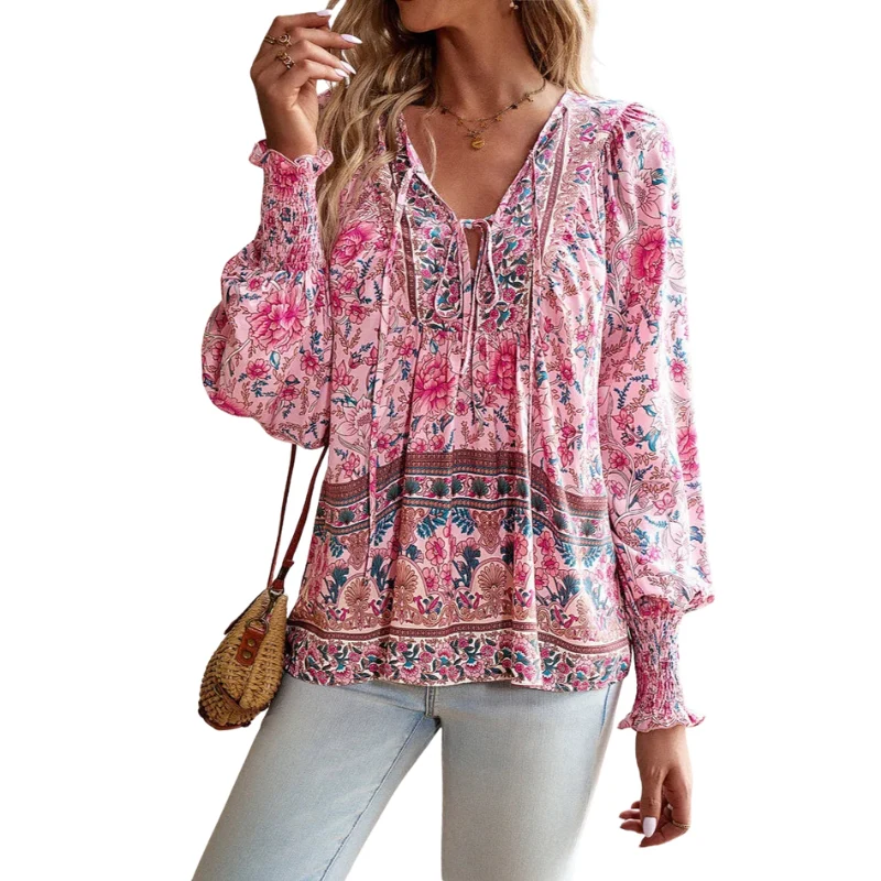 Blouse femme fluide en polyester