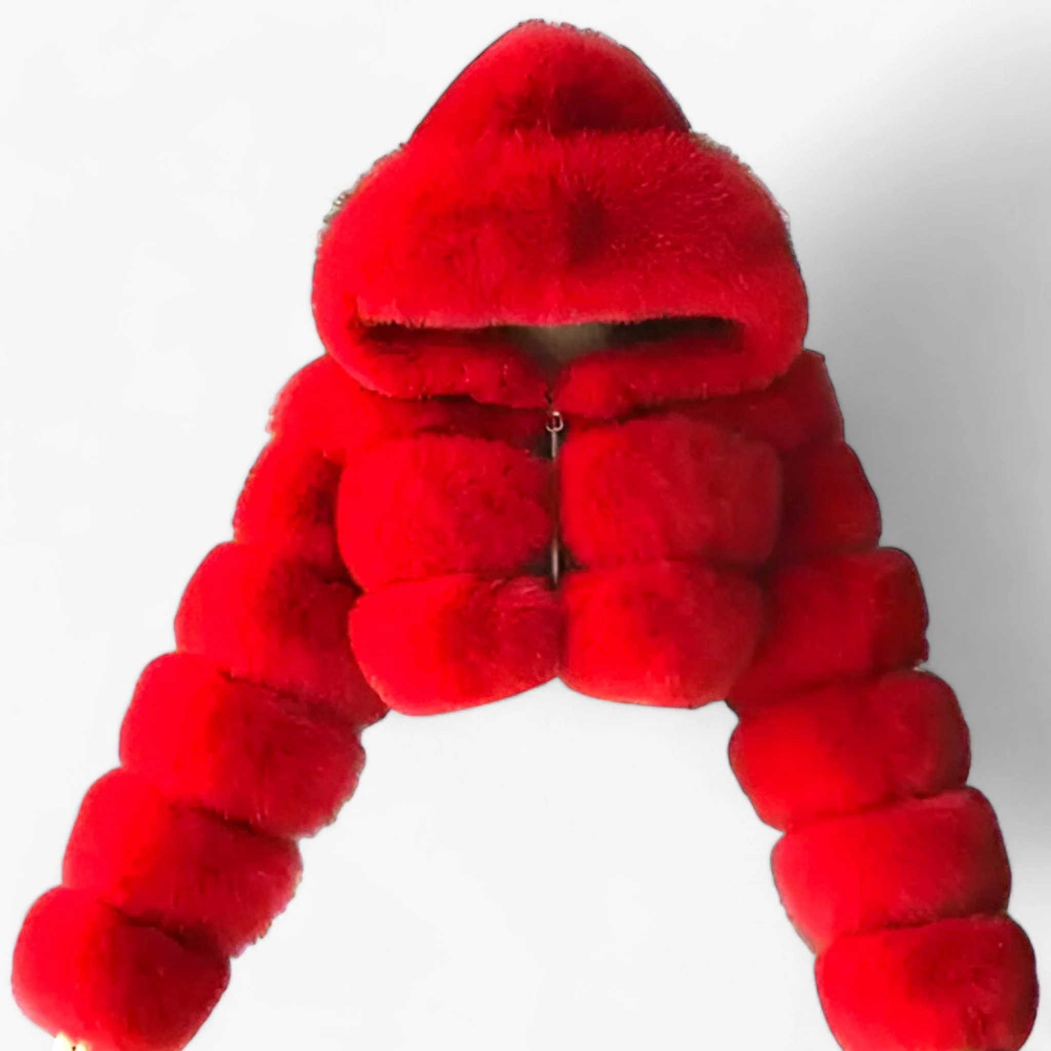 Manteau élégant à capuche et manches longues avec fermeture éclair - Image 6