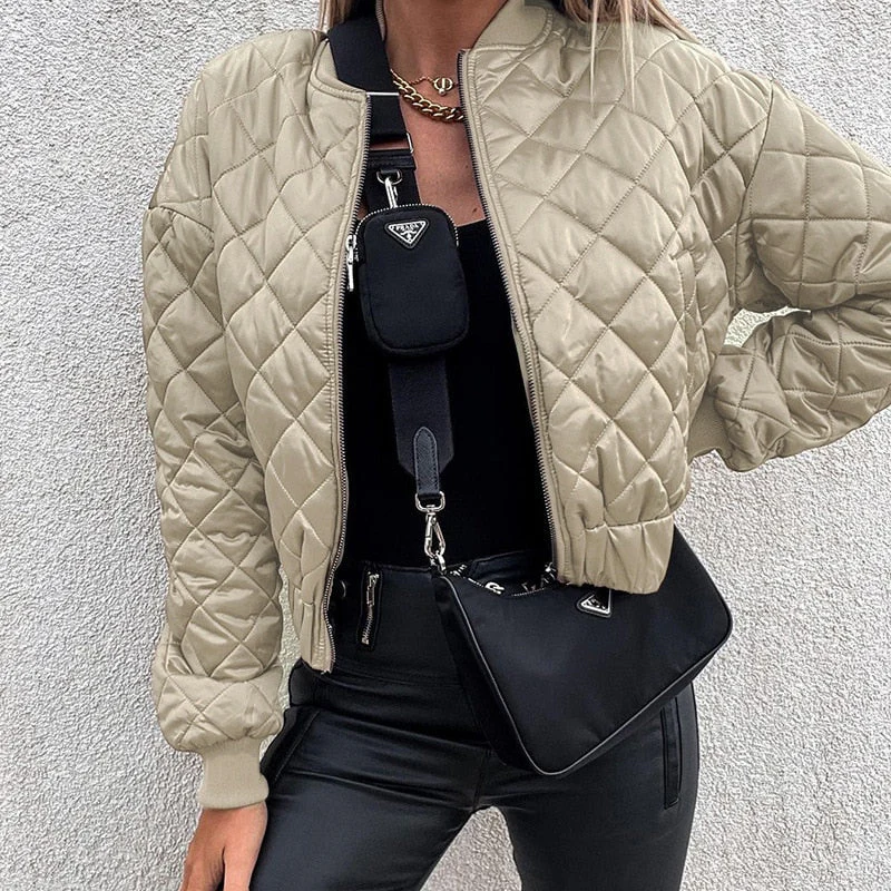 Veste bomber femme manches longues à motif - Image 6