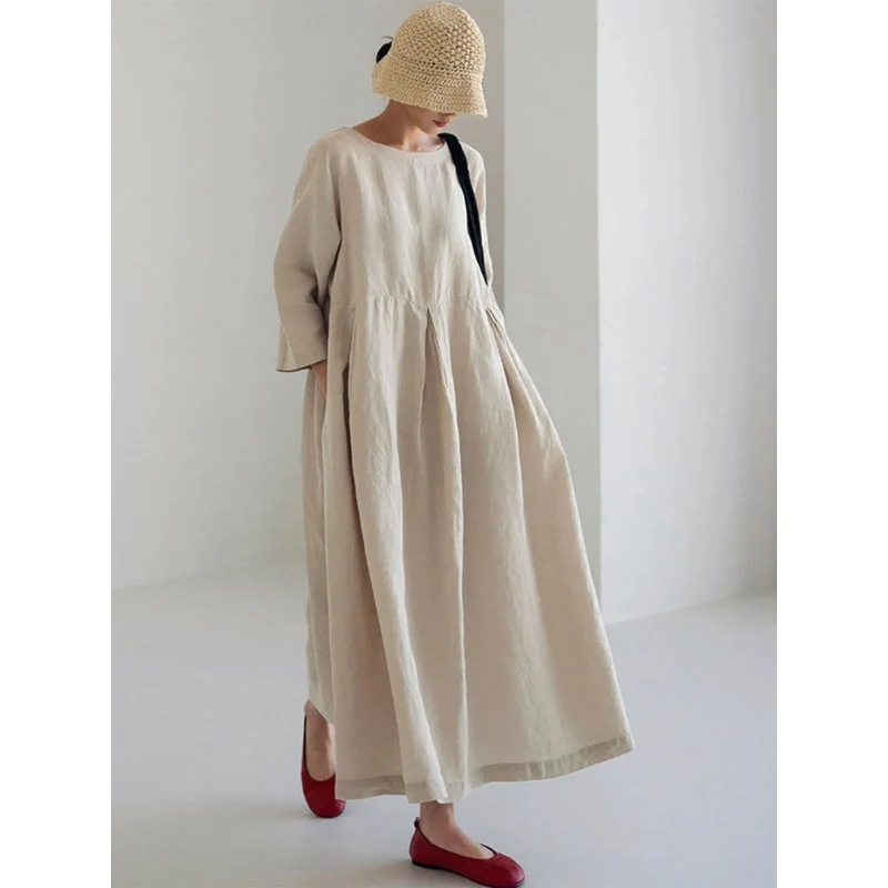 Robe longue femme coupe décontractée fluide - Image 8
