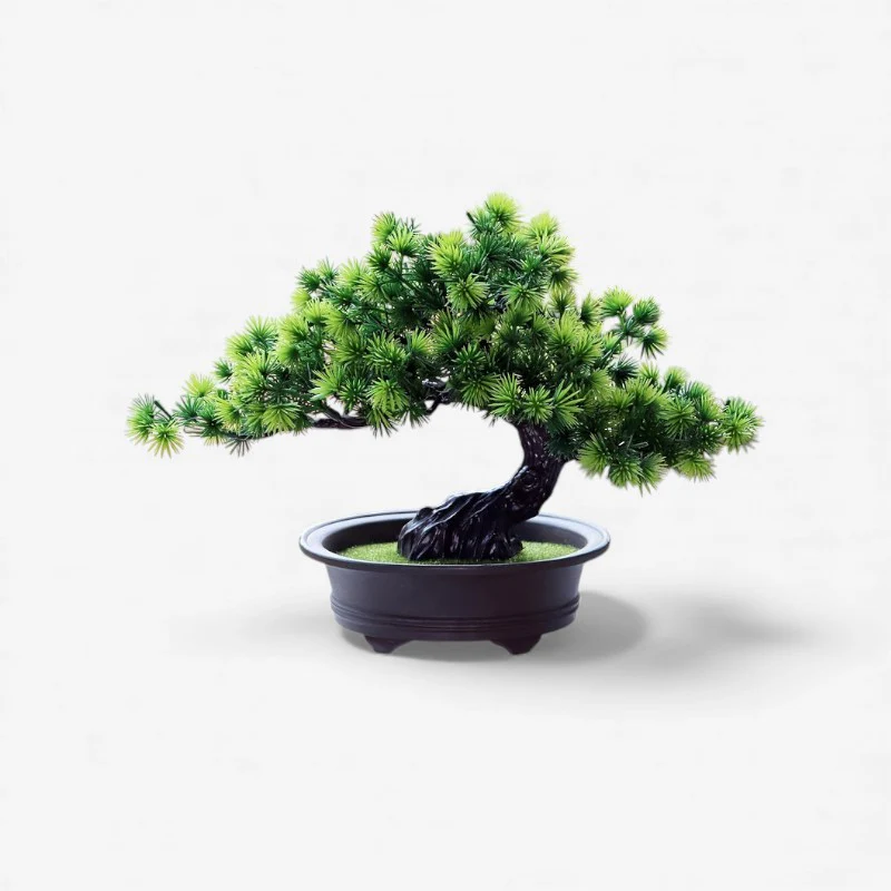 Bonsaï artificiel persistant avec pot noir