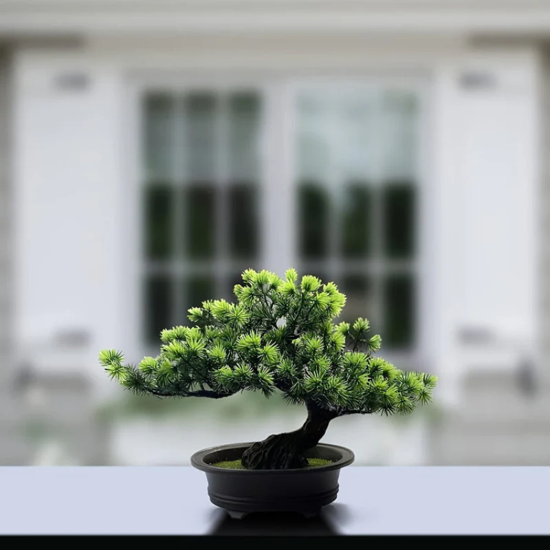 Bonsaï artificiel persistant avec pot noir - Image 2