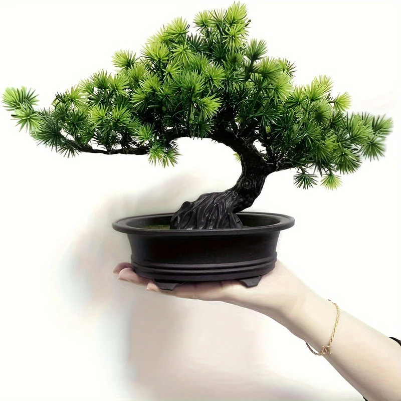 Bonsaï artificiel persistant avec pot noir - Image 4