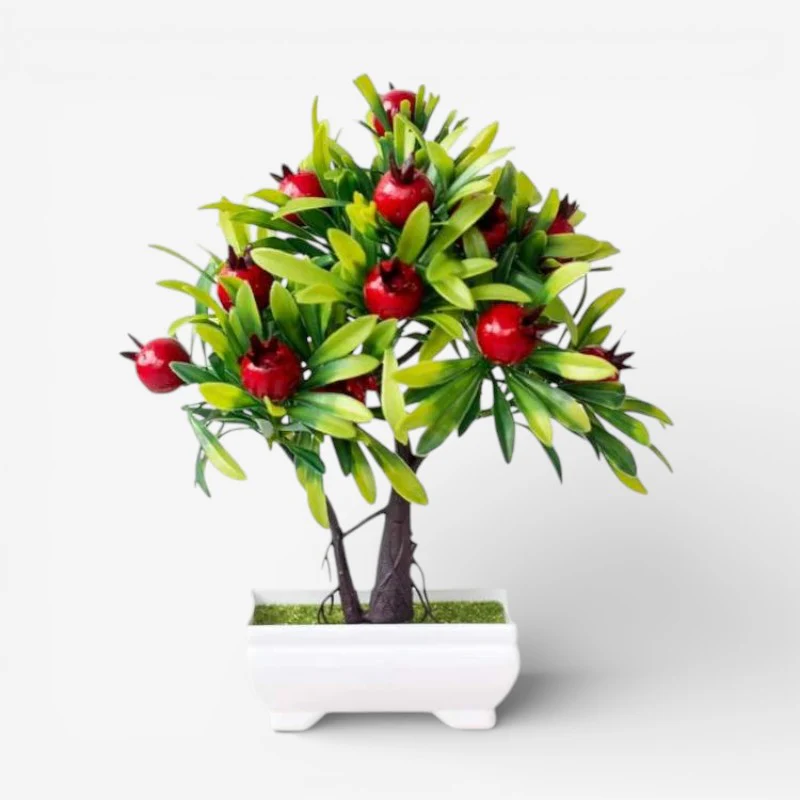 GreenLeaf – Plante de table artificielle en forme de bonsaï fruité