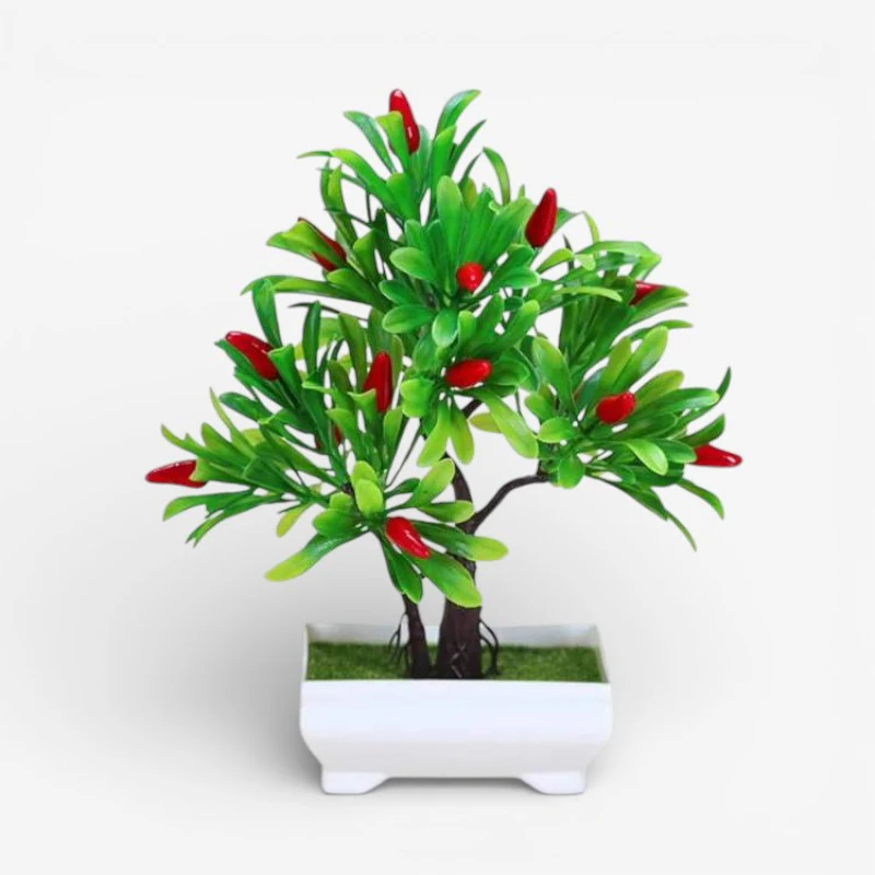 GreenLeaf – Plante de table artificielle en forme de bonsaï fruité - Image 2
