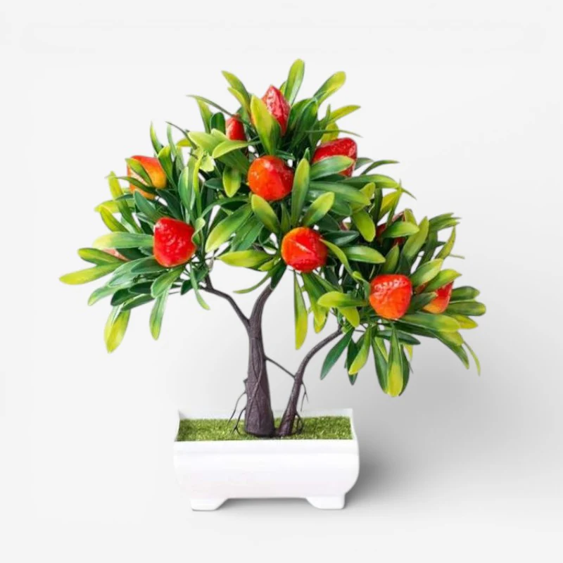 GreenLeaf – Plante de table artificielle en forme de bonsaï fruité - Image 4