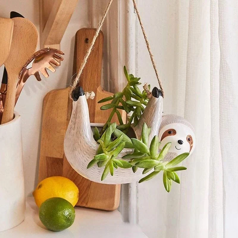 Pot de Fleurs Suspendu Décoratif