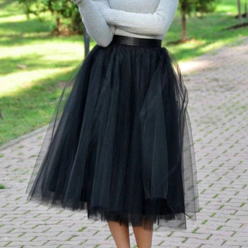 Jupe plissée mi-longue taille haute - Image 4