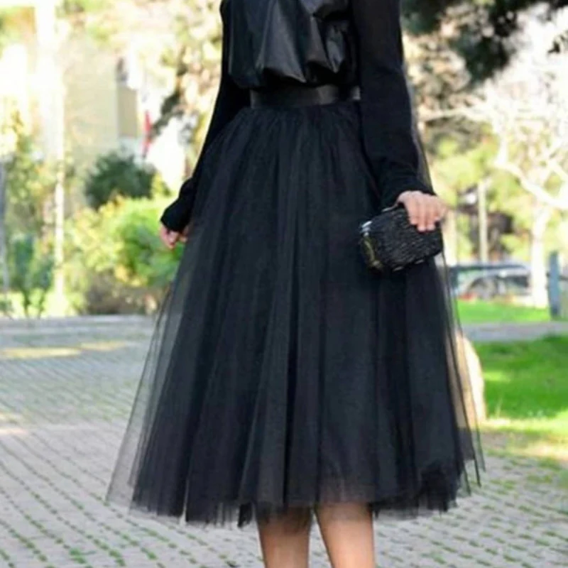 Jupe plissée mi-longue taille haute - Image 5
