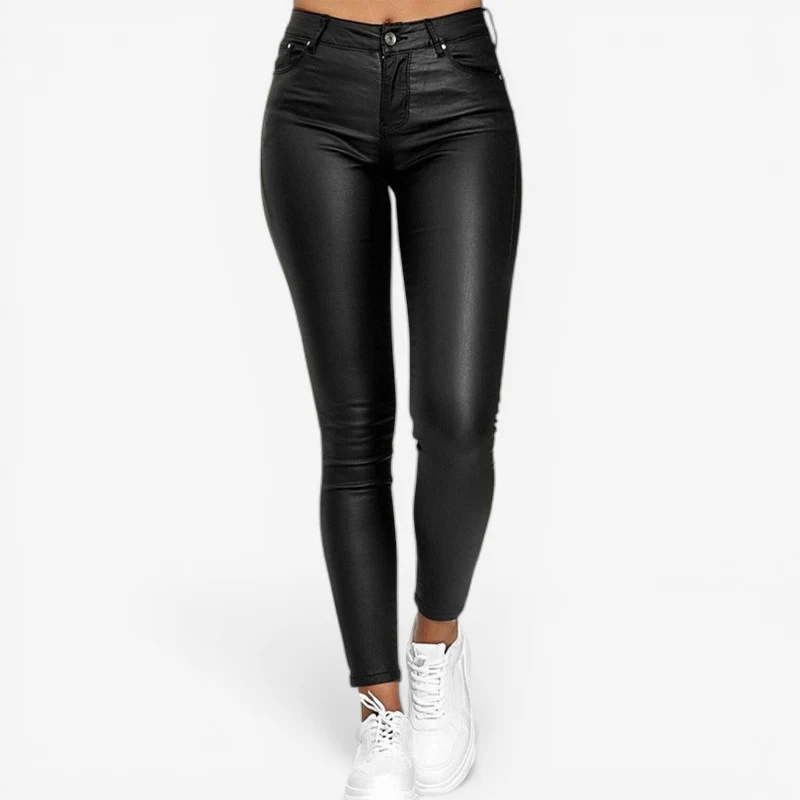 Pantalon Greta taille haute à boutons et poches - Image 3