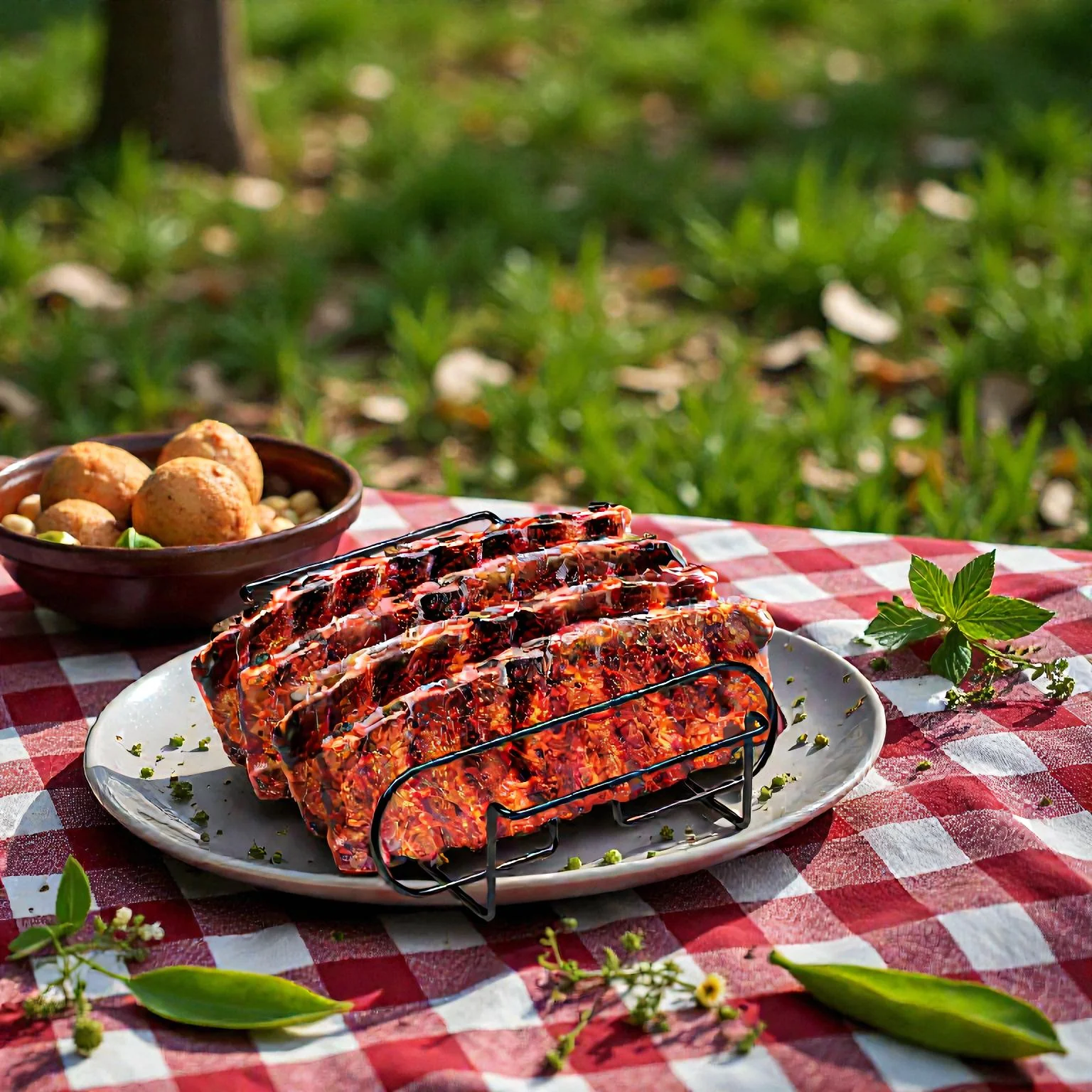 Support pour côtes de barbecue en acier - Image 5