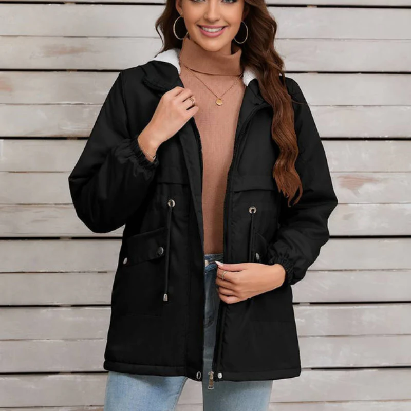 Parka femme à capuche manches longues - Image 5