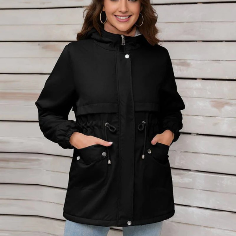 Parka femme à capuche manches longues - Image 7