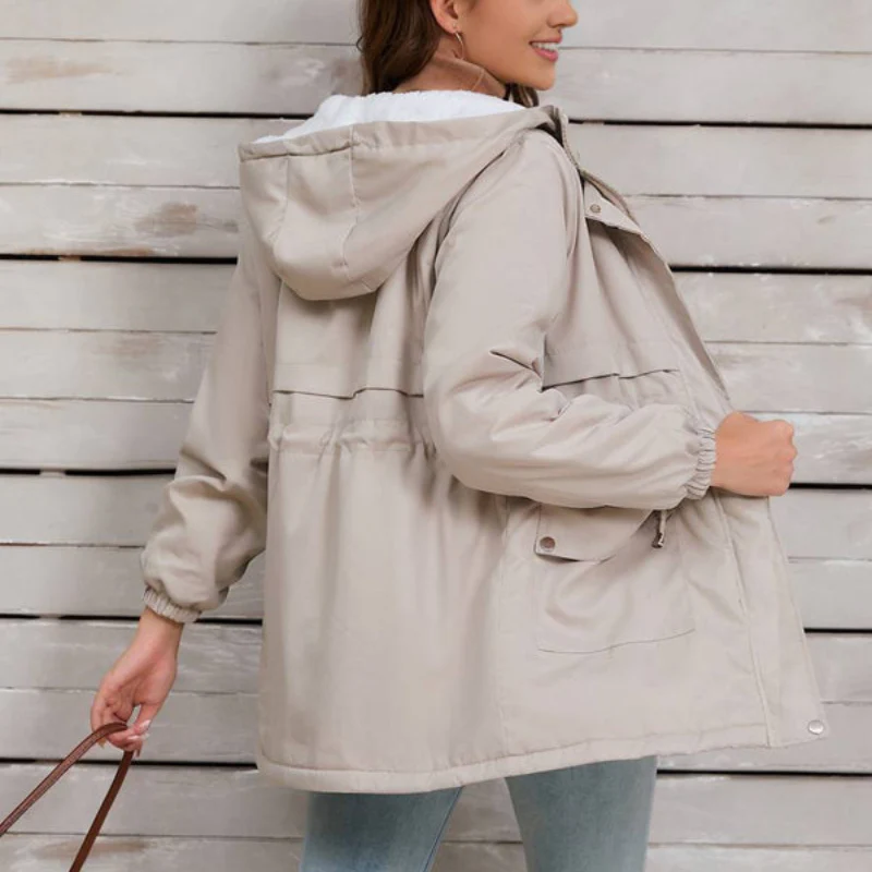 Parka femme à capuche manches longues - Image 8