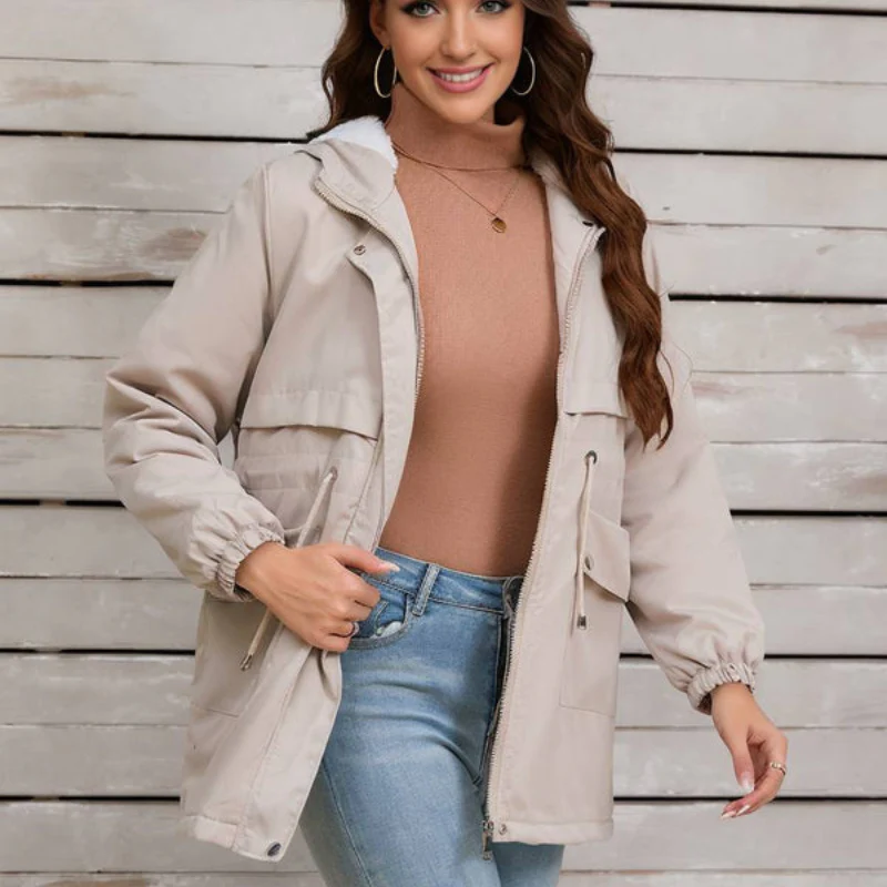 Parka femme à capuche manches longues - Image 9