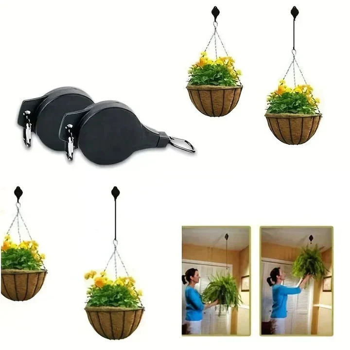 Crochet suspension plantes HangEase réglable avec poulie - Image 5