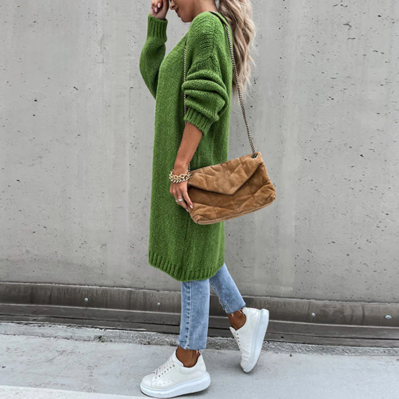 Cardigan femme ample manches longues en maille douce - Image 13