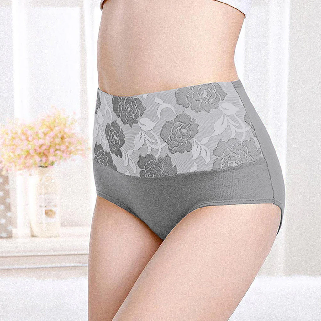 Hanna – Culotte gainante taille haute à motif floral