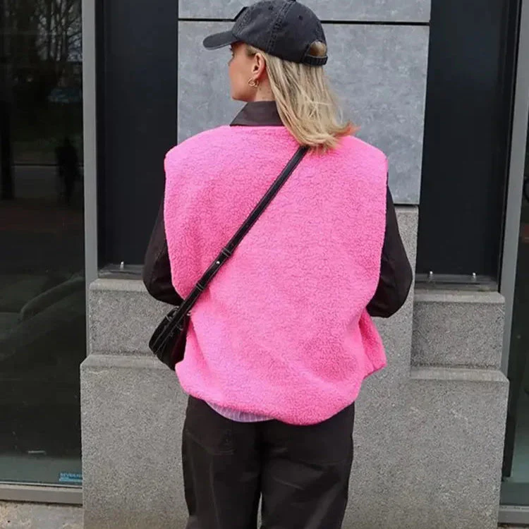 Gilet sans manches femme col V décontracté - Image 4