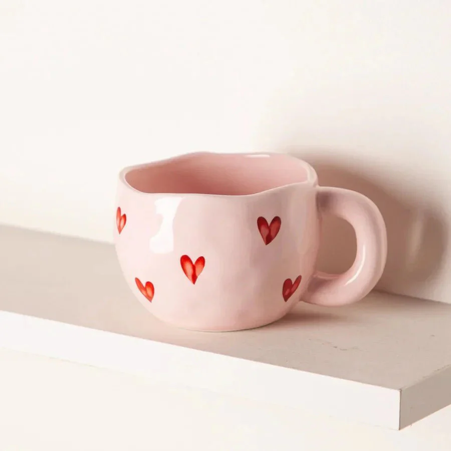 Tasse cœur romantique design élégant